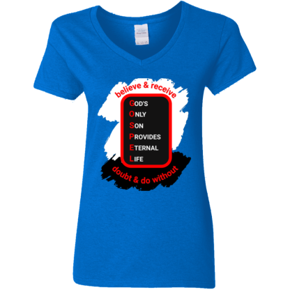 G500VL Ladies' 5.3 oz. V-Neck T-Shirt - Image 2