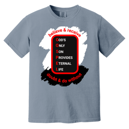 'Bold Believer Tee – Gospel Style' Comfort Colors 6.1 oz T-Shirt - 4 shirt colors - Image 2