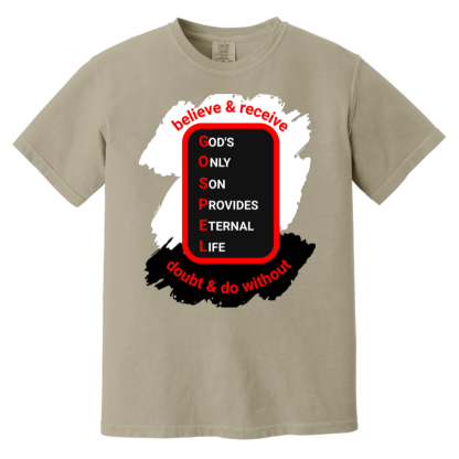 'Bold Believer Tee – Gospel Style' Comfort Colors 6.1 oz T-Shirt - 4 shirt colors
