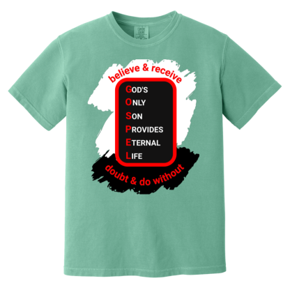'Bold Believer Tee – Gospel Style' Comfort Colors 6.1 oz T-Shirt - 4 shirt colors - Image 3
