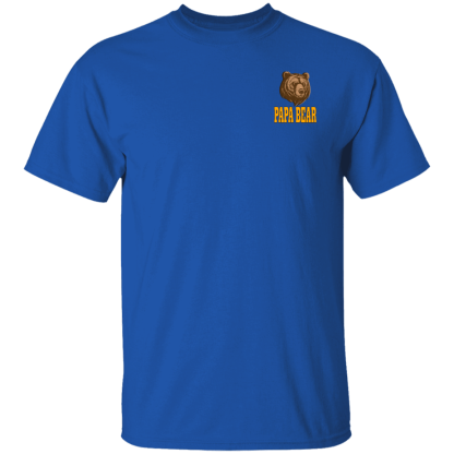 Papa Bear Orange Text -Front/Back- Gildan 5.3 oz. T-Shirt - 6 shirt colors - Image 9