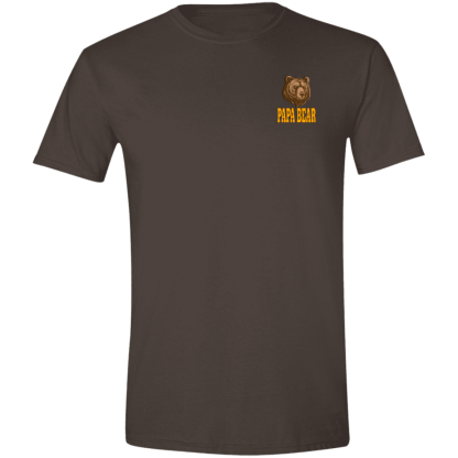 Papa Bear Orange Text -Front/Back- Gildan 4.5 oz. Modern Tee - 6 shirt colors - Image 7