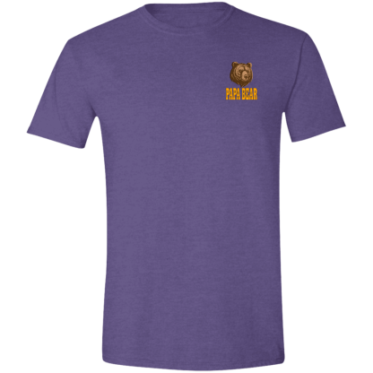 Papa Bear Orange Text -Front/Back- Gildan 4.5 oz. Modern Tee - 6 shirt colors - Image 5