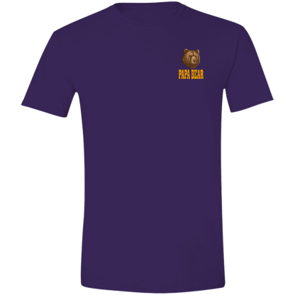 Papa Bear Orange Text -Front/Back- Gildan 4.5 oz. Modern Tee - 6 shirt colors - Image 11