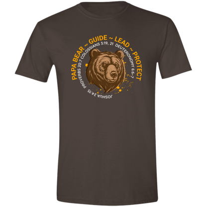 Papa Bear Orange Text Gildan 4.5 oz. Modern Tee - 6 shirt colors - Image 4