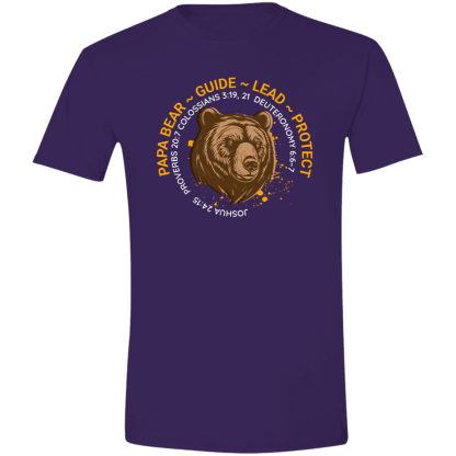 Papa Bear Orange Text Gildan 4.5 oz. Modern Tee - 6 shirt colors - Image 6