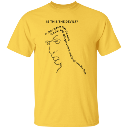 Is This the Devil?? Gildan 5.3 oz. T-Shirt - 34 shirt colors! - Image 5